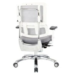 Breathable White Vertical Mesh Managers Chair With Fabric Seat In Steel - Steel -Office Storage Sales 7093e921 431b 492e 9293 4db77517fcc5