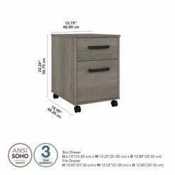 City Park 2 Drawer Mobile File Cabinet By Kathy Ireland Home - Driftwood Gray -Office Storage Sales 72c5fb6c d42c 4d4a 9b9e 109ed9fd95bf