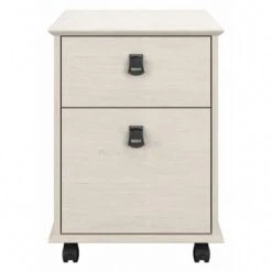 Homestead Farmhouse Mobile File Cabinet By Bush Furniture - Linen White Oak -Office Storage Sales 72dac6da 6521 4c00 80dc 26f8afa33c6d