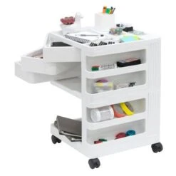 Studio Designs Kubx Pro Mobile Rotating 4-Sided Storage Organizer - 18" W X 18" D X 26" H - White -Office Storage Sales 739aefc0 bfb1 4b79 bef7 75bafbe1c119
