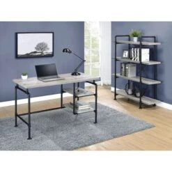Carbon Loft Girodin Grey Driftwood 2-tier Open Shelving Writing Desk - Metal/Wood - 47.25" X 23.50" X 30" - Rectangular - No - Wood Finish/Metal Finish - No - Industrial - Writing Desks - Assembly Required - Grey Driftwood - Metal - Includes Hardware/Shelves -Office Storage Sales 743ebbdc f567 4351 8b3b 7bc3522898d5