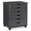 Carlisle Six Drawer Wide Roll Cart Grey