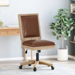 Sandine Upholstered Swivel Office Chair By Christopher Knight Home - Charcoal + Grey Weathered -Office Storage Sales 77ade031 251f 4bc4 a4e6 b6434c850286