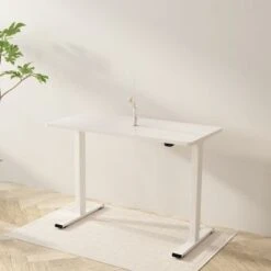 FlexiSpot Electric Home Office Height Adjustable Standing Desk Whole Piece Desktop Computer Desk 2-Button Controller - 40"x24" - White And Maple -Office Storage Sales 77c212b2 2b66 4a1f a252 5ffc88e045d4