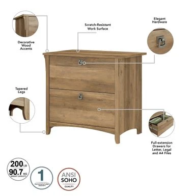 Salinas 2-drawer Lateral File Cabinet - Grey 17 Salinas 2-drawer Lateral File Cabinet - Grey - Image 17