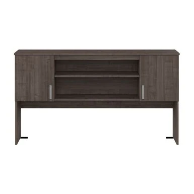 Ridgeley 65W Hutch With Doors By Bestar - Medium Gray Maple 14 Ridgeley 65W Hutch With Doors By Bestar - Medium Gray Maple - Image 14