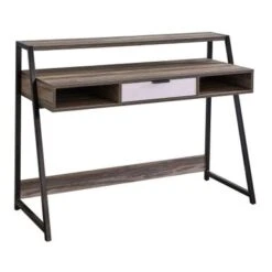 Simple Living Sahana Modern Industrial Writing Desk - Powder Coated/Reclaimed - Black -Office Storage Sales 7b338e40 9dc0 462c 8940 718c067ed435