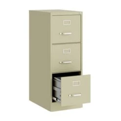 Hirsh 22-in Deep 3 Drawer, Letter Width, Vertical File Cabinet - Grey -Office Storage Sales 7b90d81e 050a 4daa a952 e56f504333ae