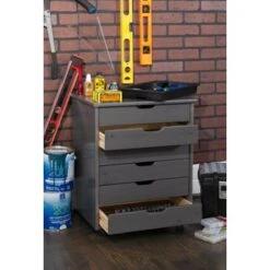 Carlisle Six Drawer Wide Roll Cart Grey -Office Storage Sales 7c877fa6 8f98 460a 8486 2cf16f0c62b9