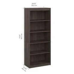 Universel 30W Standard 5 Shelf Bookcase By Bestar - Pure White -Office Storage Sales 7c977fe6 6dff 47da b807 b9a19687be69