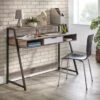 Simple Living Sahana Modern Industrial Writing Desk - Powder Coated/Reclaimed - Black