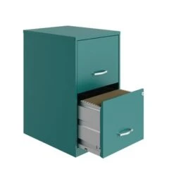 Space Solutions 18in. 2 Drawer Metal File Cabinet, Teal - Green - Letter -Office Storage Sales 7d0f5eae cdd7 4bf2 90c1 0bd6283b69f4