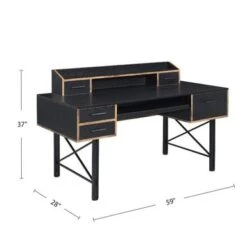 5 Storage Drawers Computer Desk - Black -Office Storage Sales 7d2c20a8 549f 4695 be8b ded57ea5248c