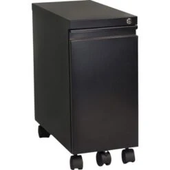 Lorell 5th Wheel Slim Pedestal - Black - Legal