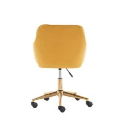 Modern Adjustable Height 360 Revolving Home Office Chair - 24.8*22.8*33.9INCH - Yellow -Office Storage Sales 7dab46ac cb53 4828 b57d 81456295acea