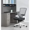 White Vertical Mesh Back Managers Chair - White/Black