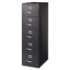 Lorell Black Commercial Grade 61-inch Vertical File Cabinet - Black - Legal