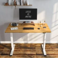 FlexiSpot 48"x24" Whole Piece Desktop Home Office Standing Desk Height Adjustabel Desk Computer Desk - Maple -Office Storage Sales 807e8ade d127 4a9a b4fa e93a880cedec