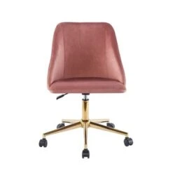 Porthos Home Ryo Swivel Office Chair, Velvet, Gold Chrome Legs - Grey -Office Storage Sales 80bf238a 4a95 4821 9129 2789238db227