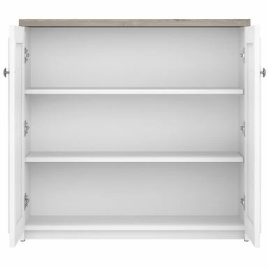 Fairview Storage Cabinet With Doors And Shelves By Bush Furniture - 31.73"L X 12.76"W X 30.71"H - Cape Cod Gray 13 Fairview Storage Cabinet With Doors And Shelves By Bush Furniture - 31.73"L X 12.76"W X 30.71"H - Cape Cod Gray - Image 13