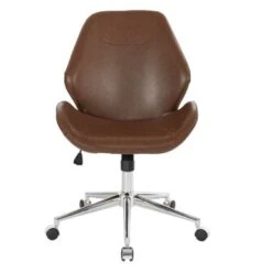 Chatsworth Faux Leather Office Chair With Chrome Base - Saddle -Office Storage Sales 83cc3646 29aa 4942 a844 da40b6c2922c