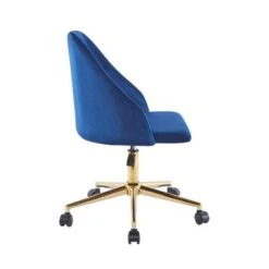 Porthos Home Ryo Swivel Office Chair, Velvet, Gold Chrome Legs - Grey -Office Storage Sales 8408a9f3 f2b6 4427 a58a fbed53f9bc2a