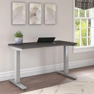 Cabot 48W Electric Height Adjustable Standing Desk By Bush Furniture - Storm Gray/Cool Gray Metallic 1 Cabot 48W Electric Height Adjustable Standing Desk By Bush Furniture - Storm Gray/Cool Gray Metallic