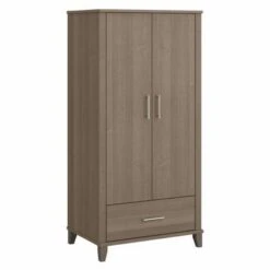 Somerset Tall Entryway Cabinet With Doors And Drawer By Bush Furniture - Fresh Walnut -Office Storage Sales 853ad5de 1a06 4c24 a575 62aee8e07c5a