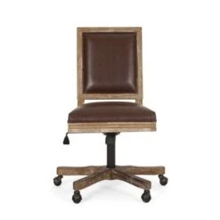 Sandine Upholstered Swivel Office Chair By Christopher Knight Home - Charcoal + Grey Weathered -Office Storage Sales 85b45b47 6a9e 4cad bcaa 149a107d37a6