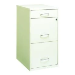 Space Solutions 18" Deep 3 -drawer Organizer File Cabinet, Off-White - Off-White
