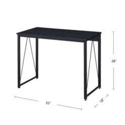 Wooden Top Writing Desk With Metal Frame - Black 27 Wooden Top Writing Desk With Metal Frame - Black -Office Storage Sales 86227b2c b644 4fd4 ae0d 6942137edcaf