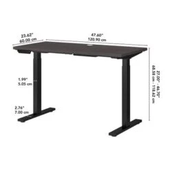 Move 60 Series Adjustable Height Standing Desk - Black Walnut/Cool Gray Metallic -Office Storage Sales 86f9df01 ba31 4c71 8314 d3f1bd1c5d5e