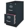 MINOX Lorell LLR60661 Black 2-drawer Vertical File Cabinet - Black - Legal
