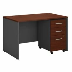 Series C 48W X 30D Office Desk With Drawers By Bush Business Furniture - Mocha Cherry -Office Storage Sales 8721466e 59a5 43bf b7c4 82fdc7e0e0c4