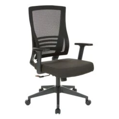 Mesh Back Office Chair With Black Frame - Polyester/Fabric
