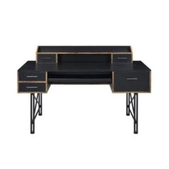 5 Storage Drawers Computer Desk - Black