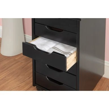 Carlisle Black Six Drawer Rolling Storage Cart Black 17 Carlisle Black Six Drawer Rolling Storage Cart Black - Image 17