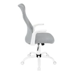 Office Chair/ Adjustable Height/ Swivel/ Ergonomic/ Armrests/ Computer Desk/ Work/ Metal/ Mesh/ White/ Grey/ Contemporary/ Modern -Office Storage Sales 8b3ebc86 af52 4a9d 89a5 8e4b7c20b16b
