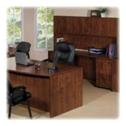 Lorell Essentials Cherry Rectangular Desk Shell - Cherry -Office Storage Sales 8b784bc4 f1e1 49f1 948f 625092396655