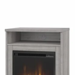 Studio C 24W Electric Fireplace With Shelf By Bush Business Furniture - Storm Gray -Office Storage Sales 8bc6b37d 0a16 4f22 9231 2439d671ca16
