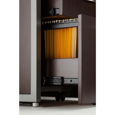 Easy Office 3 Drawer Mobile File Cabinet By Bush Business Furniture - Brown 4 Easy Office 3 Drawer Mobile File Cabinet By Bush Business Furniture - Brown - Image 4