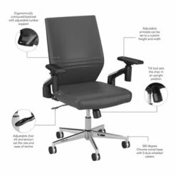 Cabot Mid Back Leather Office Chair By Bush Furniture - Dark Gray Leather 39 Cabot Mid Back Leather Office Chair By Bush Furniture - Dark Gray Leather -Office Storage Sales 8d7d5060 6f4a 4fdd 924f e9d5e6513205