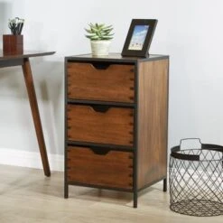 Carbon Loft Maloney 3-drawer Storage Cabinet - Walnut Finish - Walnut