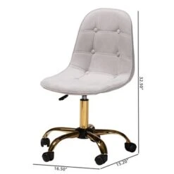 Baxton Studio Kabira Contemporary Glam And Luxe Velvet Fabric And Gold Metal Swivel Office Chair - Blush Pink, Gold -Office Storage Sales 90852eef eb5f 4a28 b041 17282876e23e