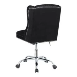 Upholstered Tufted Office Chair Black And Chrome -Office Storage Sales 909ec4ae 0eef 47e0 8859 48046ed81b98