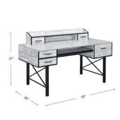 5 Storage Drawers Computer Desk - Black -Office Storage Sales 91bcafb7 46bd 495b adf9 60b85486c953