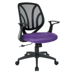 Office Chair With Flip Arms And Silver Accents - Purple -Office Storage Sales 91f2f3ce c4dc 42fd a6cb b1f9f33060b5