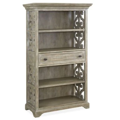 Tinley Park Traditional Dove Tail Grey Bookcase - Dove Tail Grey - Pine Finish/Washed/Distressed 4 Tinley Park Traditional Dove Tail Grey Bookcase - Dove Tail Grey - Pine Finish/Washed/Distressed - Image 4