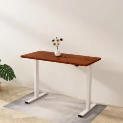 FlexiSpot Electric Home Office Height Adjustable Standing Desk Whole Piece Desktop Computer Desk 2-Button Controller - 40"x24" - White And Maple -Office Storage Sales 9748938e 88f9 4a92 91df 8a2399958968