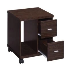 Coaster Furniture Russell 2-drawer CPU Stand - Brown -Office Storage Sales 978fba97 67e3 4217 bec6 cbff4d636dee